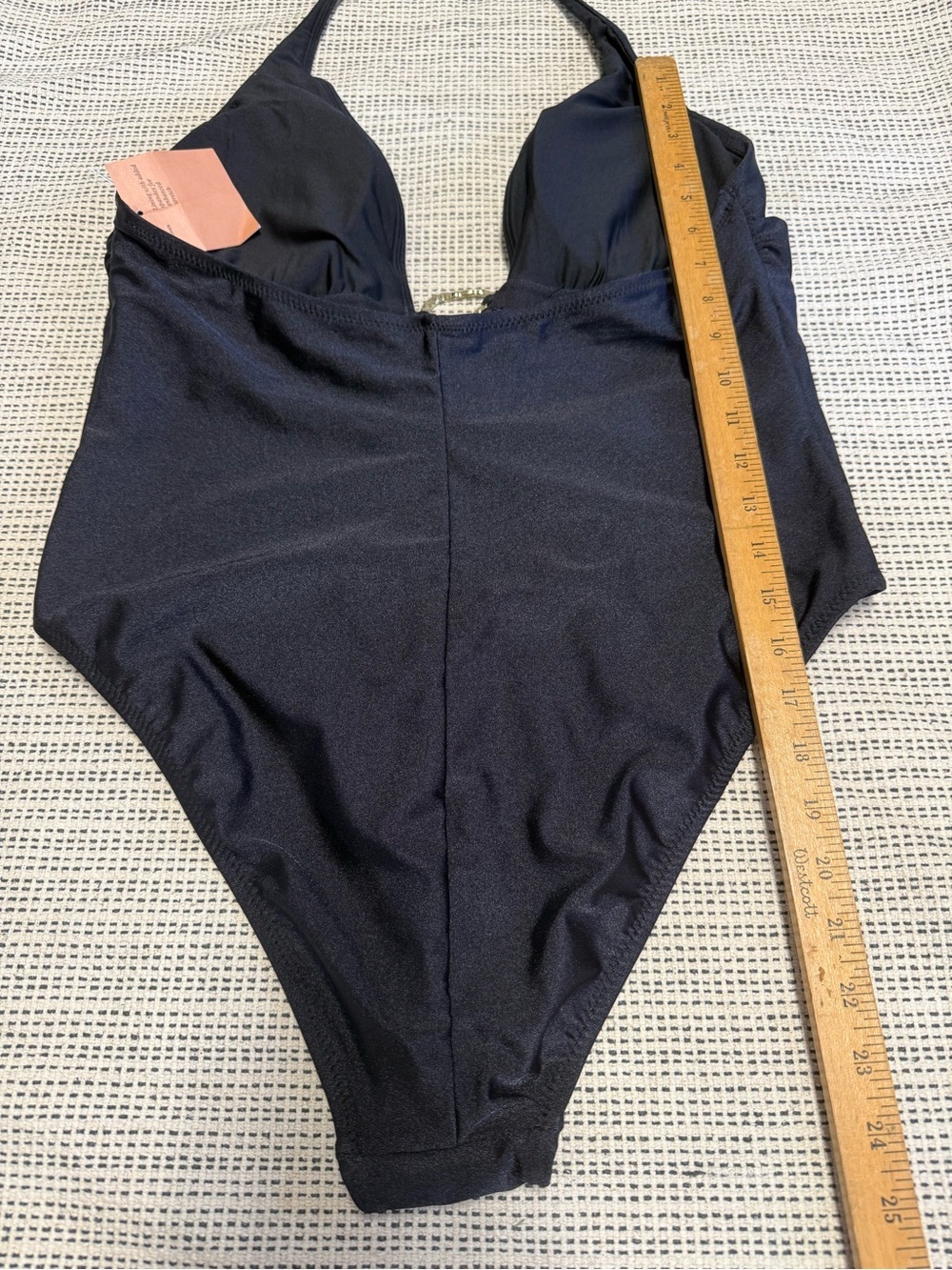 Shade & Shore Black One-Piece Halter Swimsuit - Picture 4 of 5